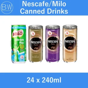 Assorted Milo Can/ Nescafe Original/Latte/Mocha Cans (1 Carton, 24 x 240ml)