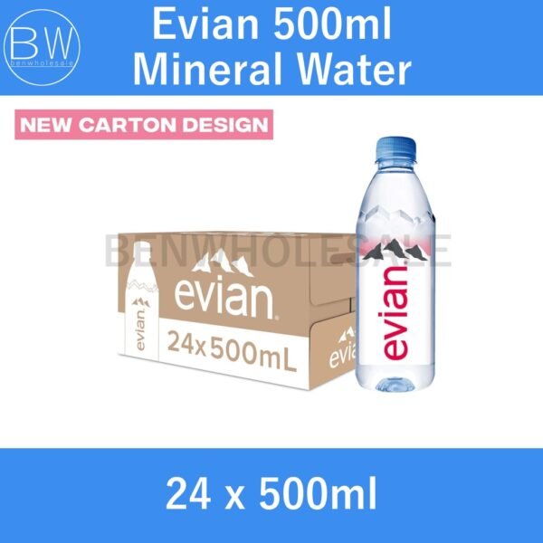 Evian Mineral Water 24 x 330ml / 24 x 500ml / 12 x 1.5L Carton Bundle - Image 3