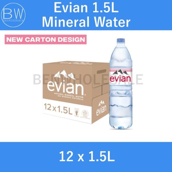Evian Mineral Water 24 x 330ml / 24 x 500ml / 12 x 1.5L Carton Bundle - Image 4