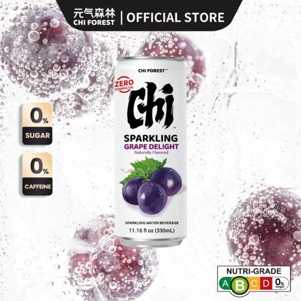 Chi Forest 元气森林 Zero Sugar Soda Sparkling Water 330ml × 6 Cans (Genki Forest) - Image 4