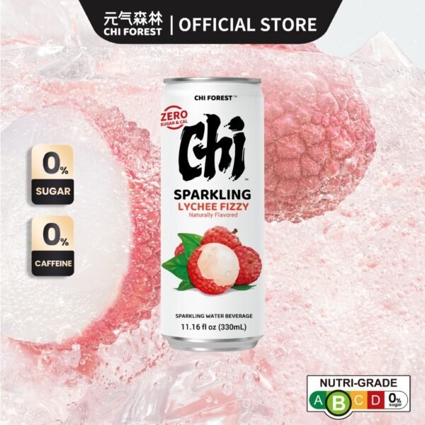 Chi Forest 元气森林 Zero Sugar Soda Sparkling Water 330ml × 6 Cans (Genki Forest) - Image 6
